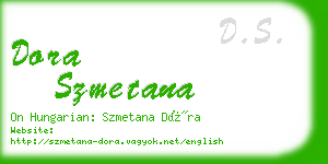 dora szmetana business card